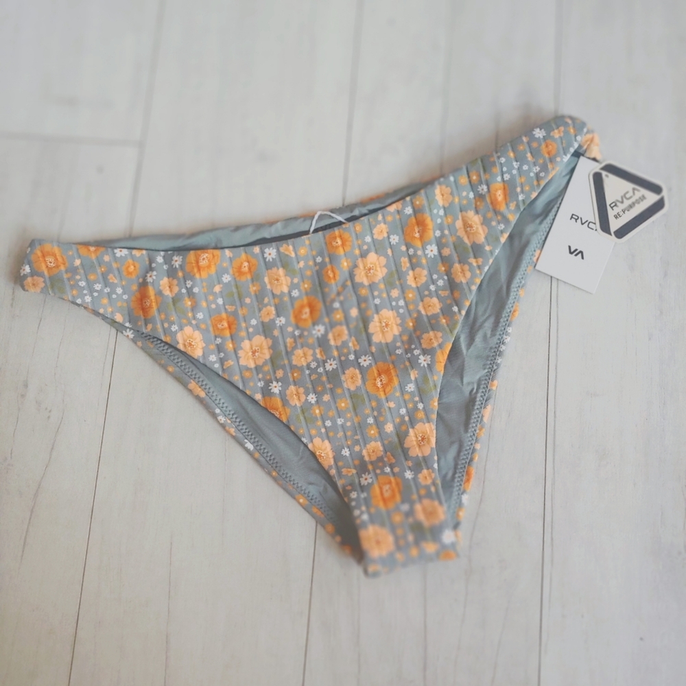 RVCA NEW Mums Rib Bikini Bottoms Swimsuit